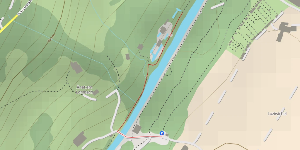 Map of the trail for Aenet dem Lombach