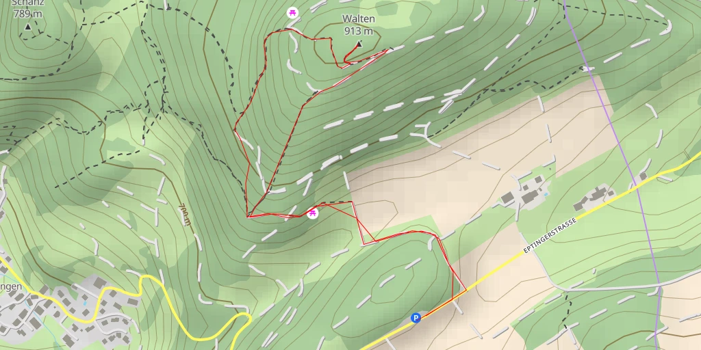 Map of the trail for Walten