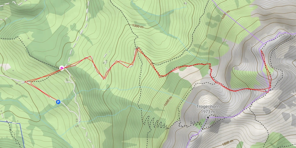 Carte de l'itinéraire :  Chrinde - Grossenegg