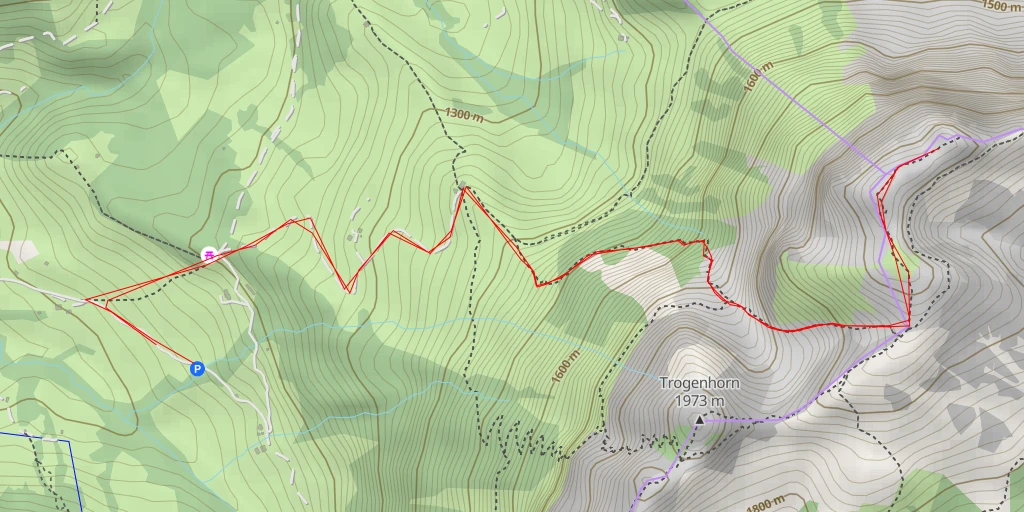 Carte de l'itinéraire :  Chrinde - Grossenegg