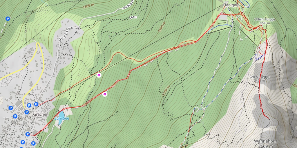 Map of the trail for 212