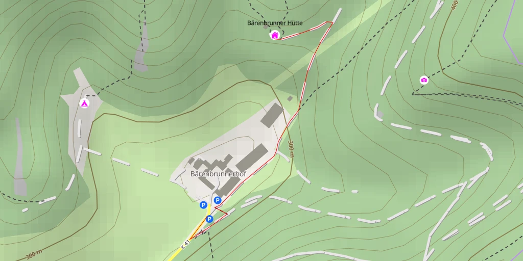 Carte de l'itinéraire :  Bärenbrunner Hütte