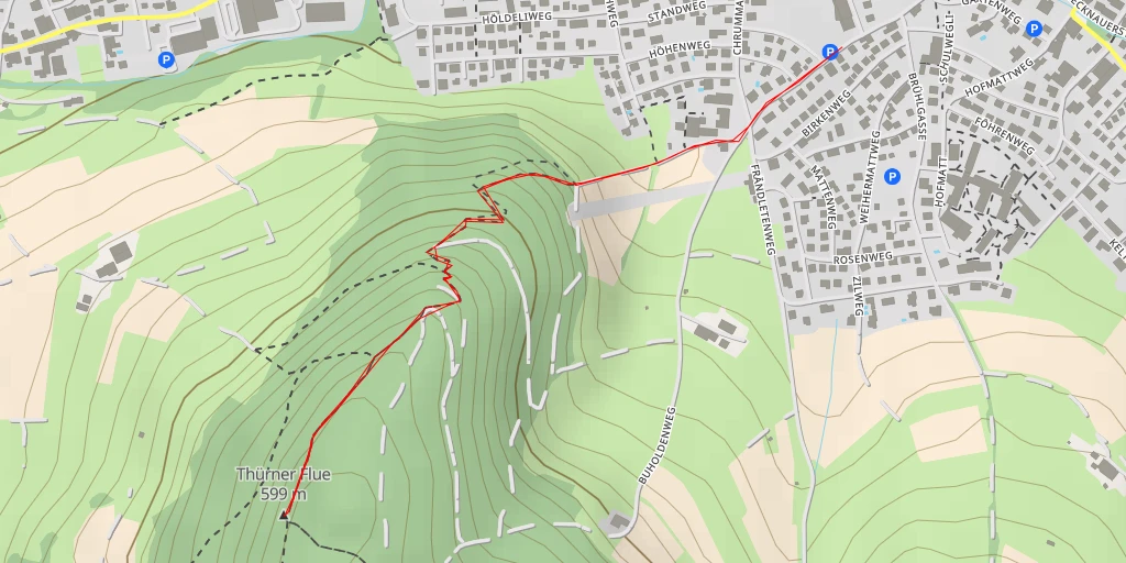 Map of the trail for Thürnerfluh
