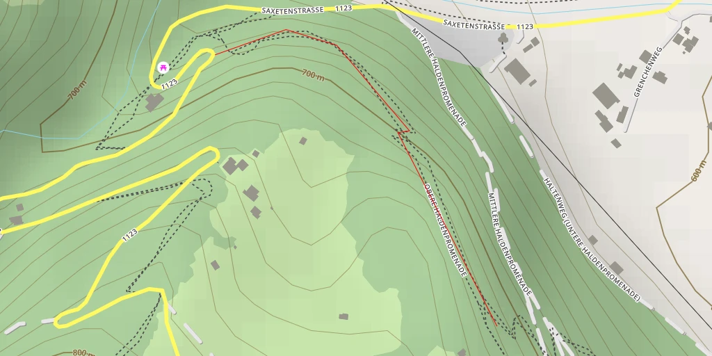 Map of the trail for Wilderswil Accès pédestre