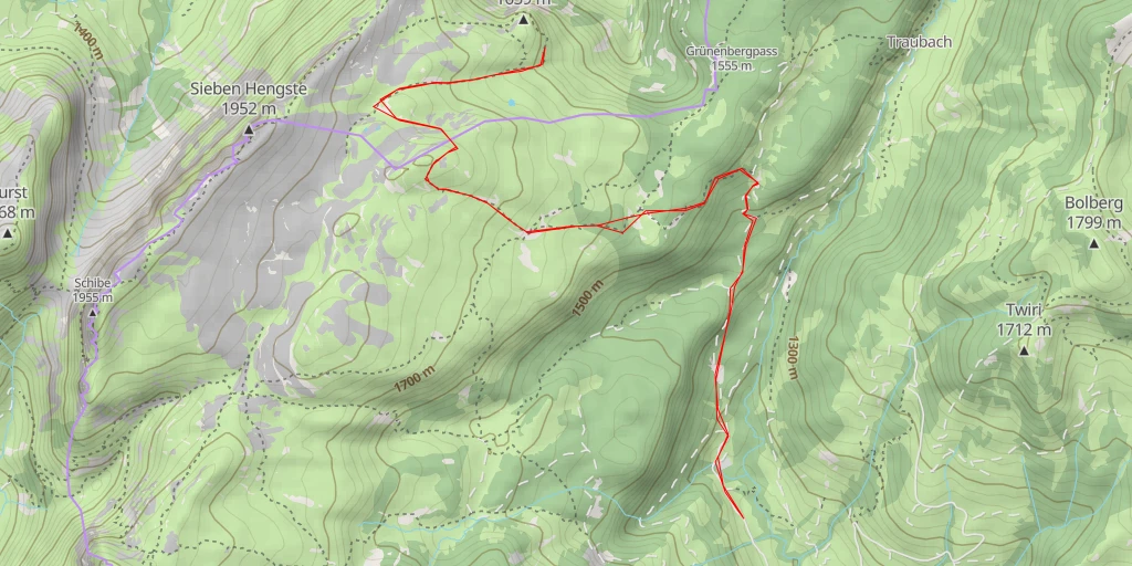 Map of the trail for Schluuchhole - Schluuchhole