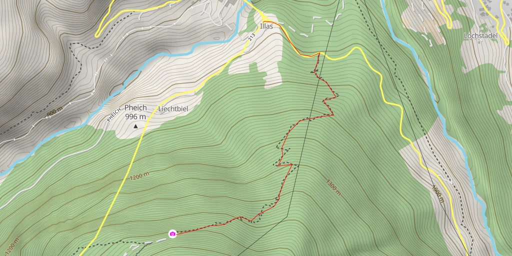 Map of the trail for Hohtschugge