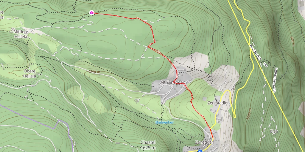 Map of the trail for Tschuggen