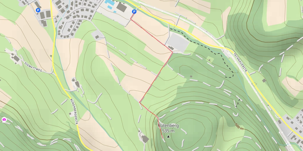 Map of the trail for Rütenberg