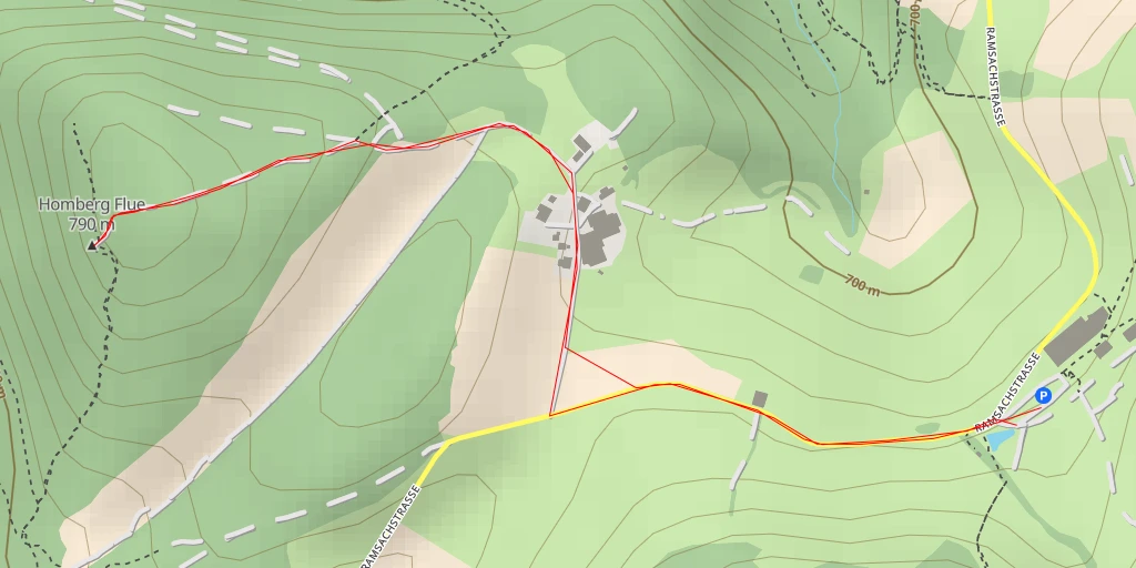 Map of the trail for Homberg Flue