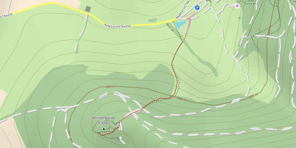 Map of the trail for Winterhalde