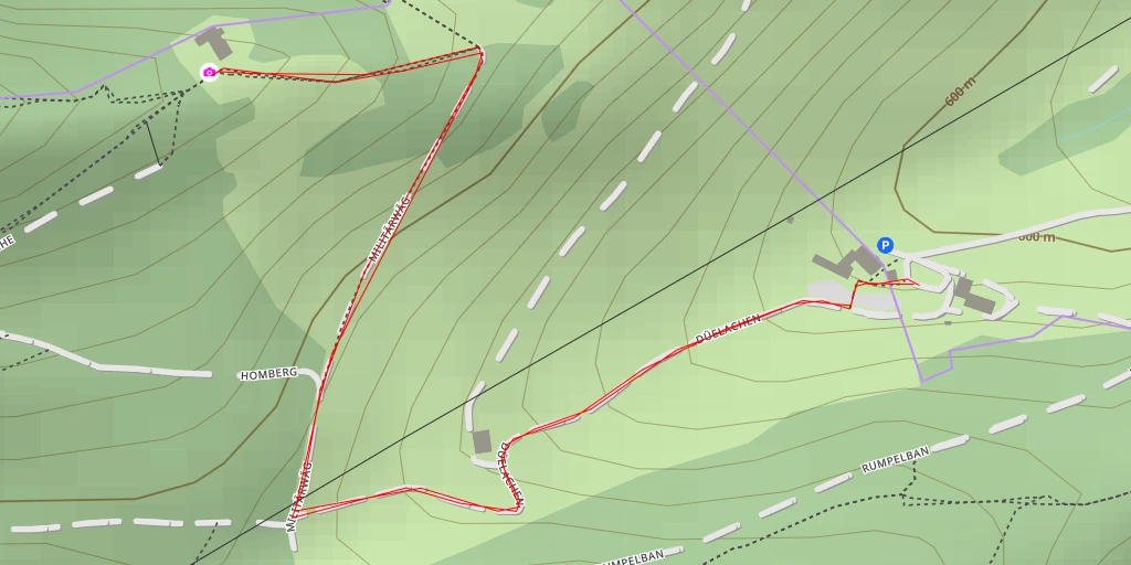 Map of the trail for Rumpelweide