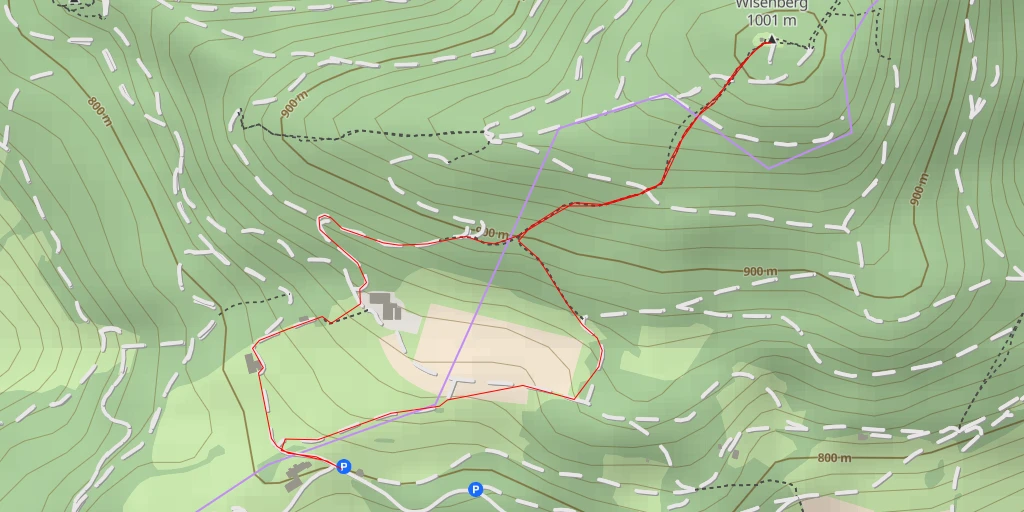 Map of the trail for Wisenberg