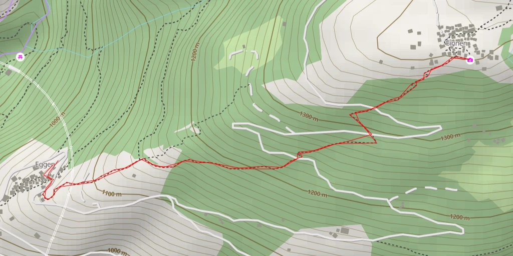 Map of the trail for Honegga