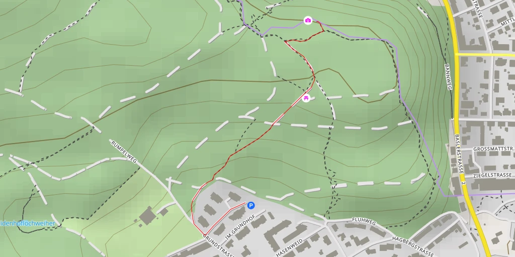 Carte de l'itinéraire :  Bannstrasse - Trimbach