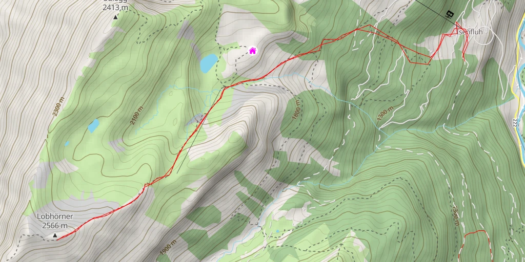 Map of the trail for Lobhörner