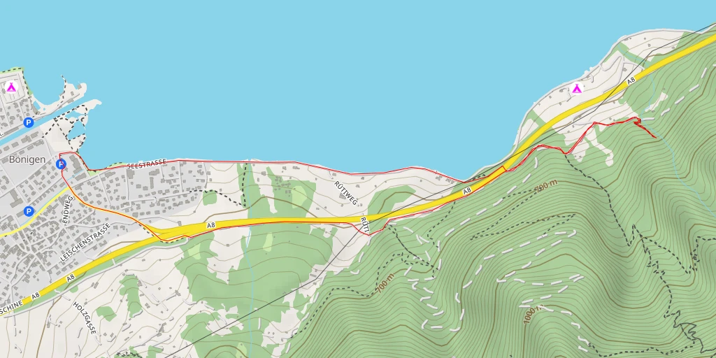 Map of the trail for Erschwandenbachfall