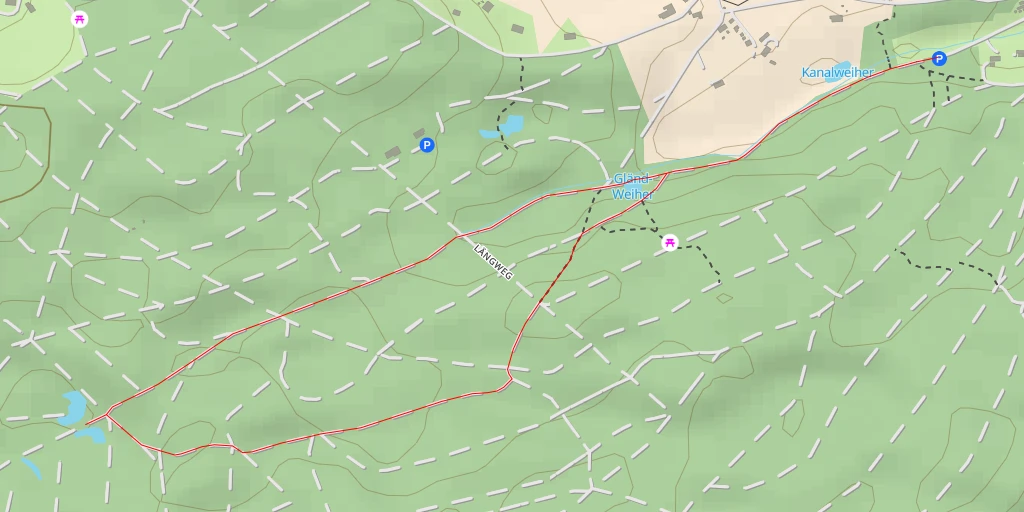 Map of the trail for Naturreservat Langholz - Längweg