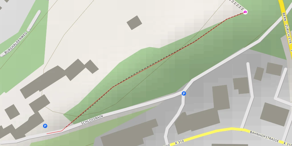 Map of the trail for Steinrain - Aarburg