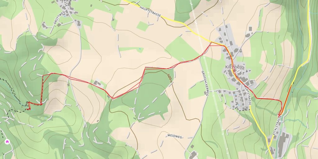 Map of the trail for Rünenberger Giessen