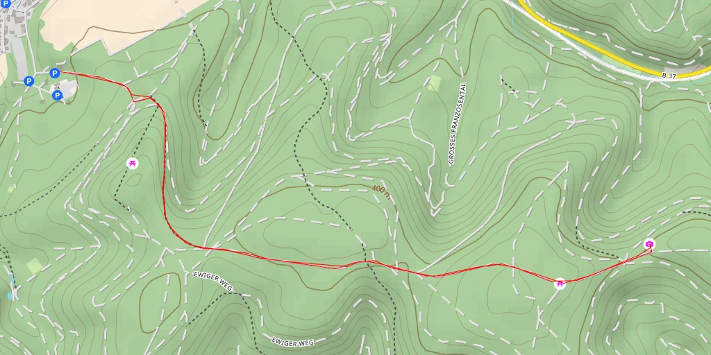 Map of the trail for Hoher Kopf