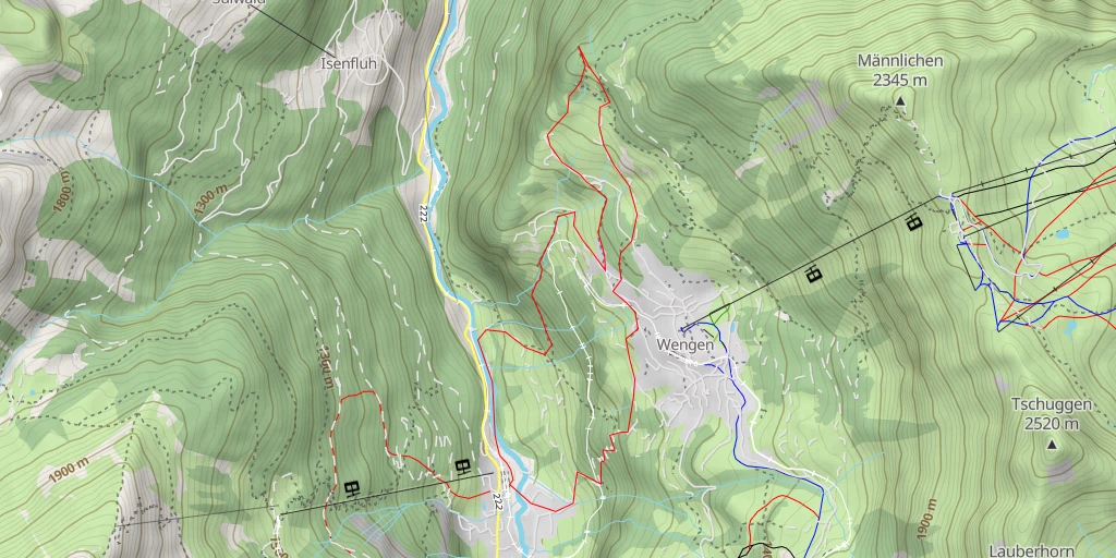 Map of the trail for Leiterhorn