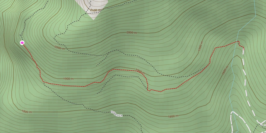 Map of the trail for Honegga