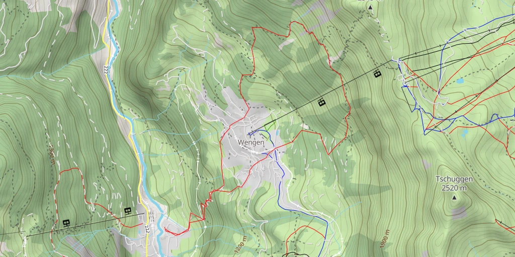 Map of the trail for Gemsenweg - Lauterbrunnen