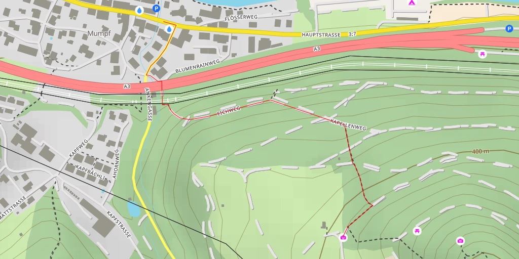 Map of the trail for Grasskihaus - Obermumpf