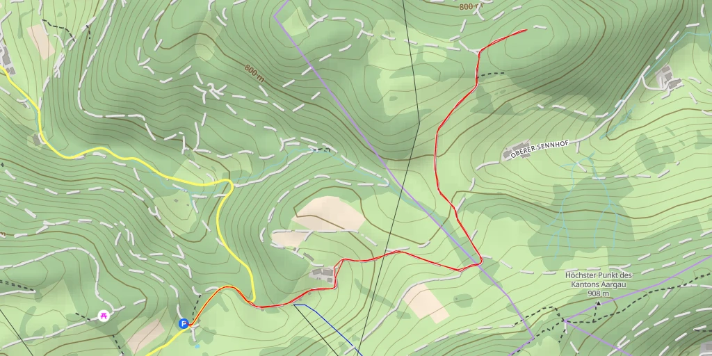 Map of the trail for Stellichopf