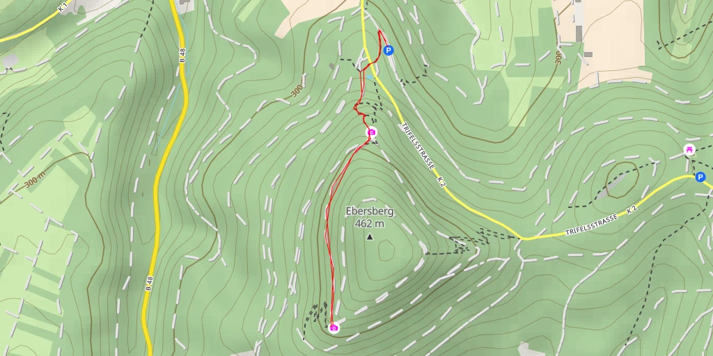 Map of the trail for Wasgaublick