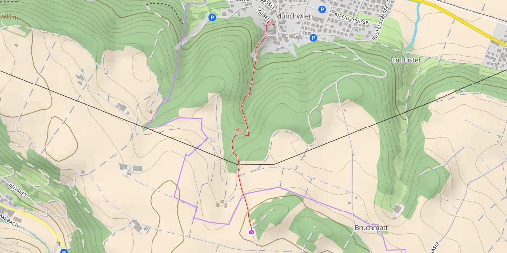 Map of the trail for Eikerberg - Schupfart