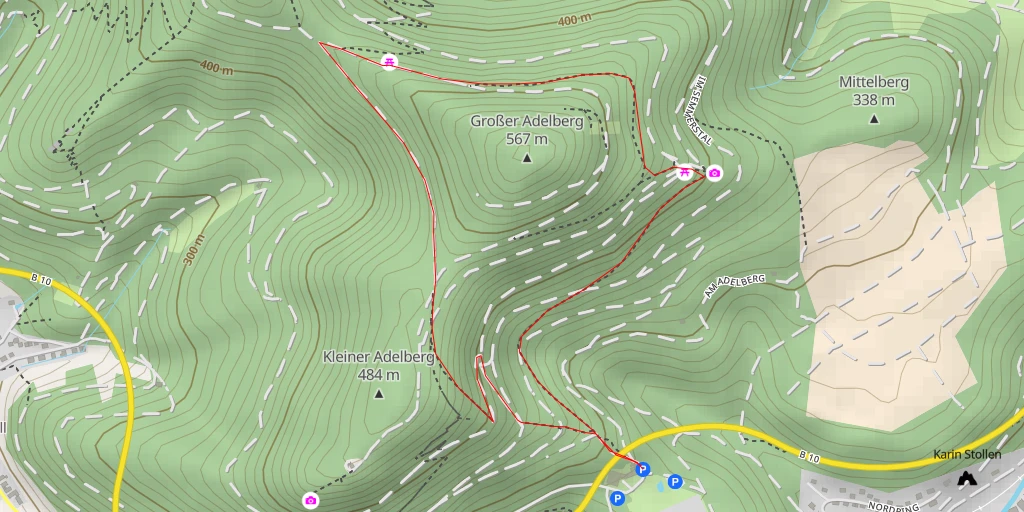 Map of the trail for Die Holderquelle - Annweiler am Trifels