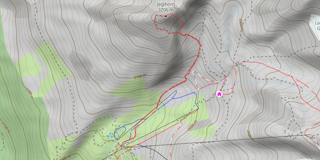 Map of the trail for Jegihorn Panorama