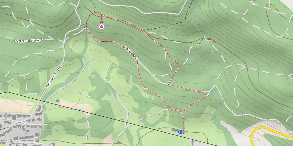 Map of the trail for Spitzbühl