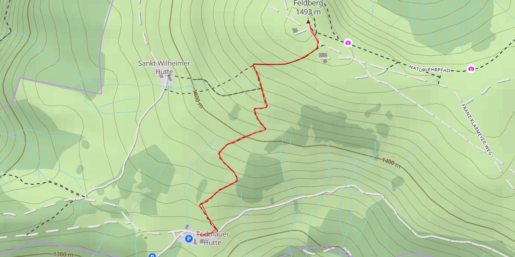 Map of the trail for Feldberg