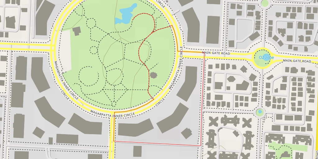 Carte de l'itinéraire :  Magarpatta Inner Circle - Magarpatta Inner Circle - Pune City