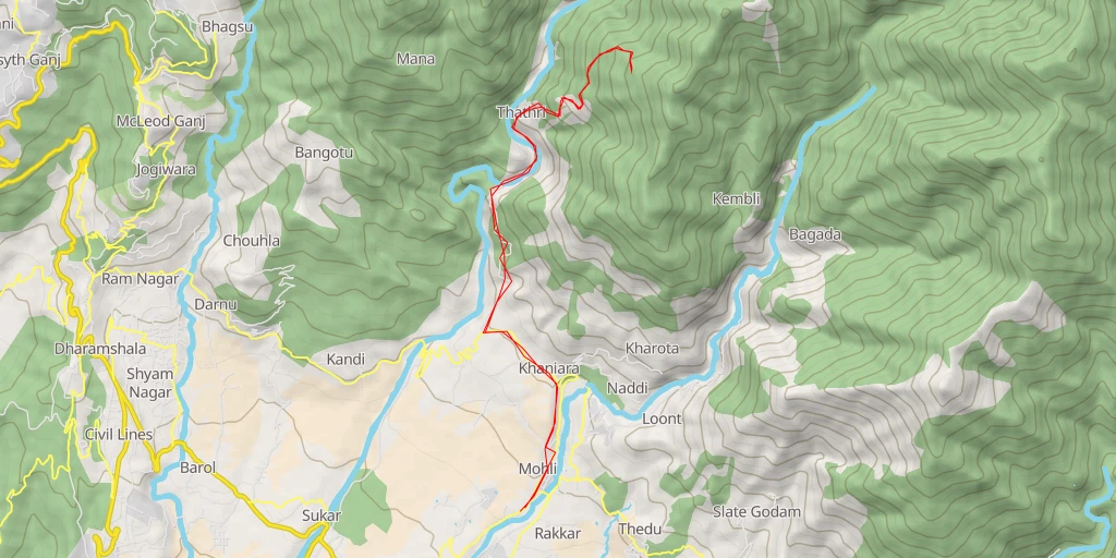 Carte de l'itinéraire :  Jwala