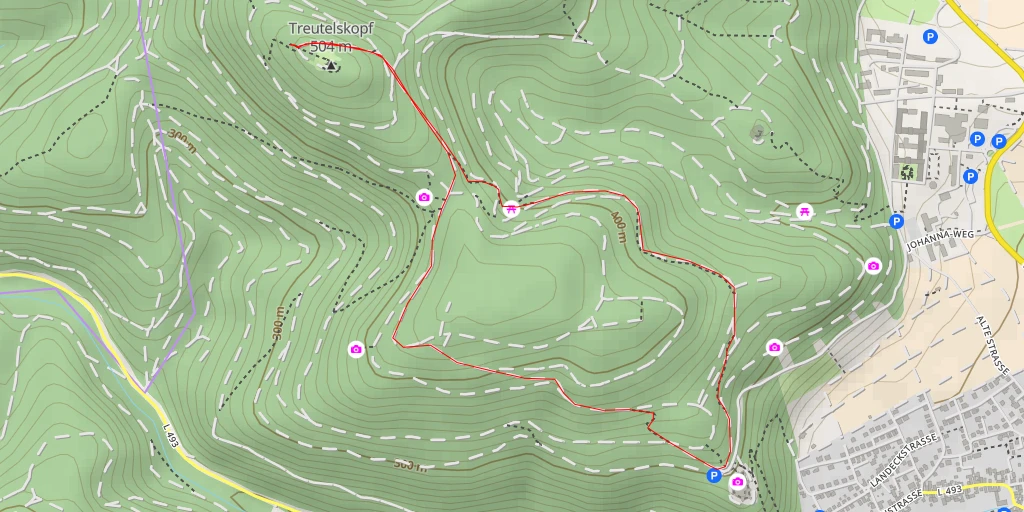 Map of the trail for Treutelsberg (West) - Waldhambach