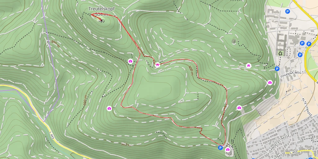 Map of the trail for Martinsturm