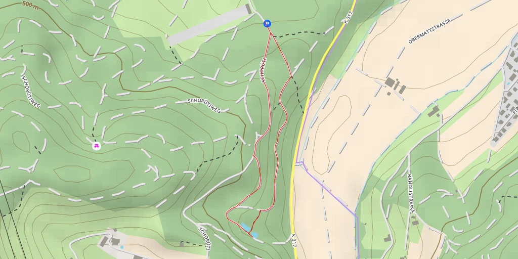 Carte de l'itinéraire :  Neuer Prügelweg - Neuer Prügelweg