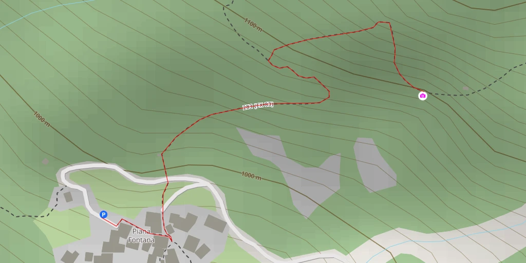 Carte de l'itinéraire :  Parete Bianca - Mollia