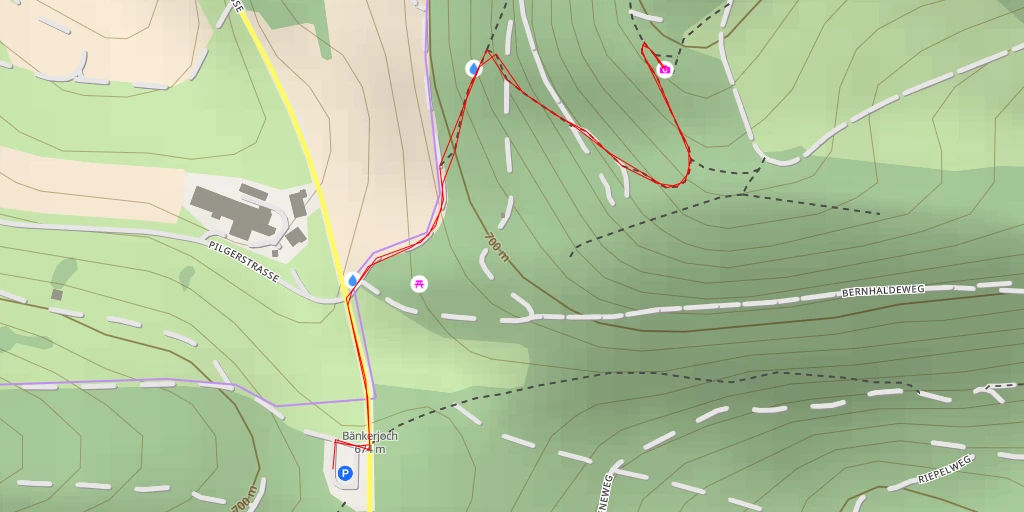 Map of the trail for Asperstrihen