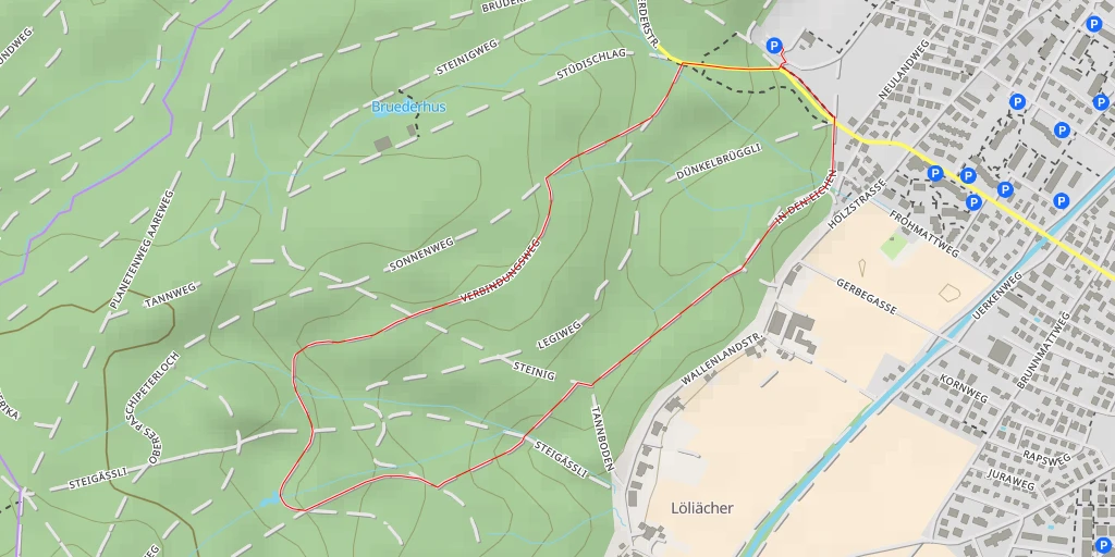 Map of the trail for Paschipeterloch - Paschipeterloch