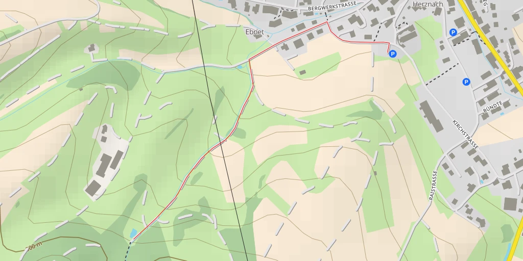 Map of the trail for Weisser Weg - Herznach-Ueken