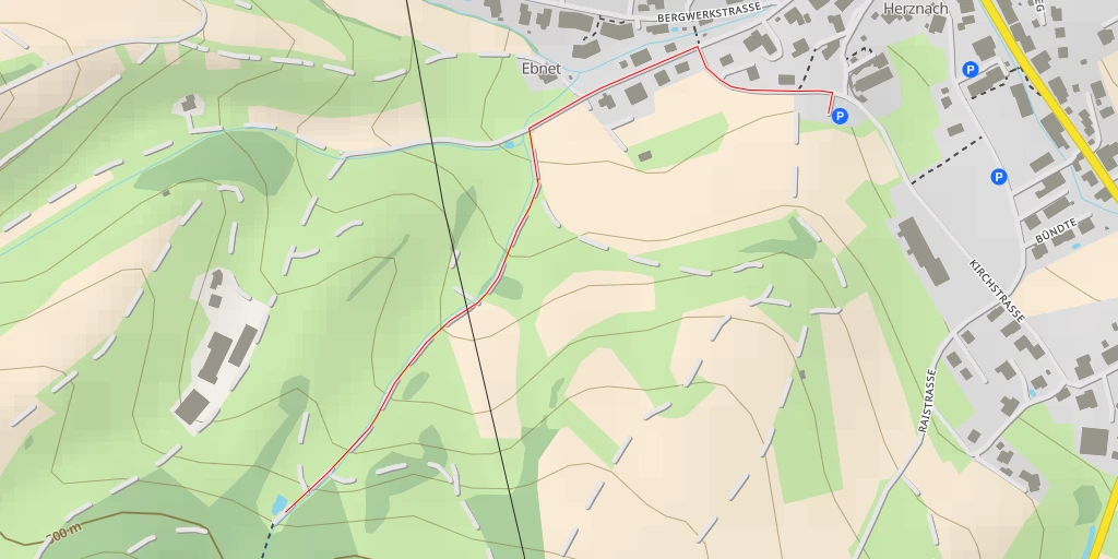 Map of the trail for Weisser Weg - Herznach-Ueken