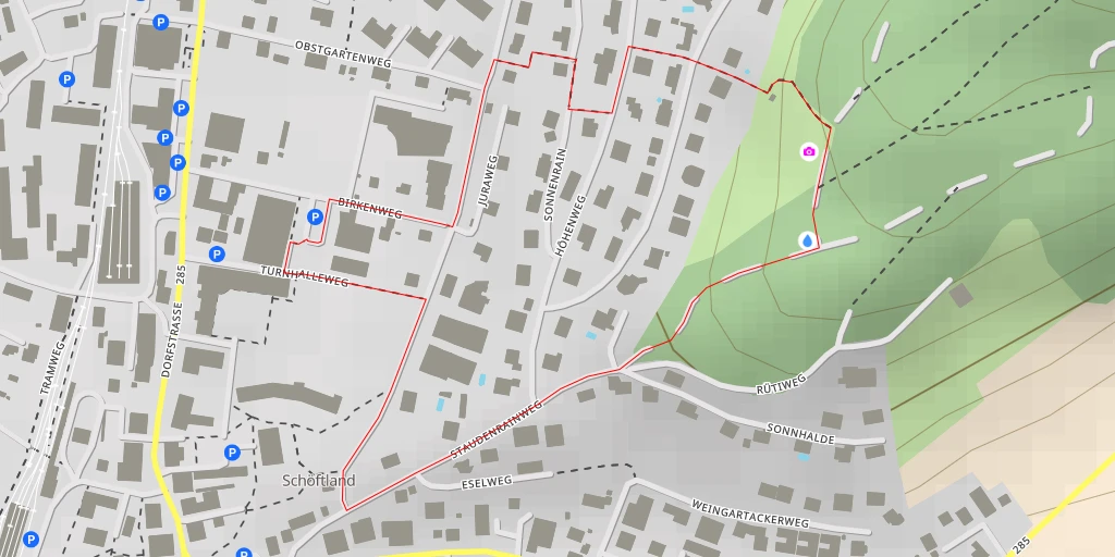 Map of the trail for Blick zur Heimat