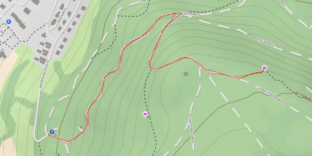 Map of the trail for Schwarzwaldblick