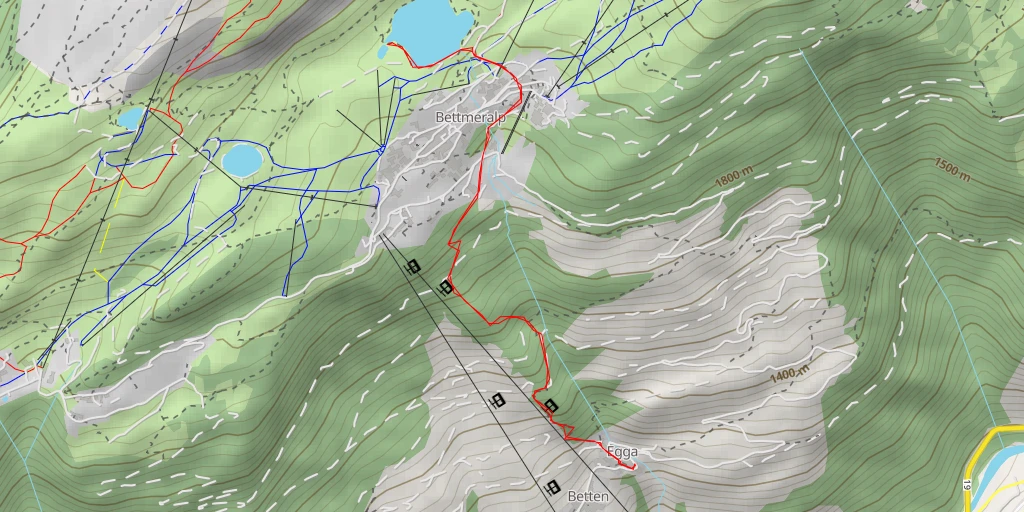 Map of the trail for Tanzbodenstrasse