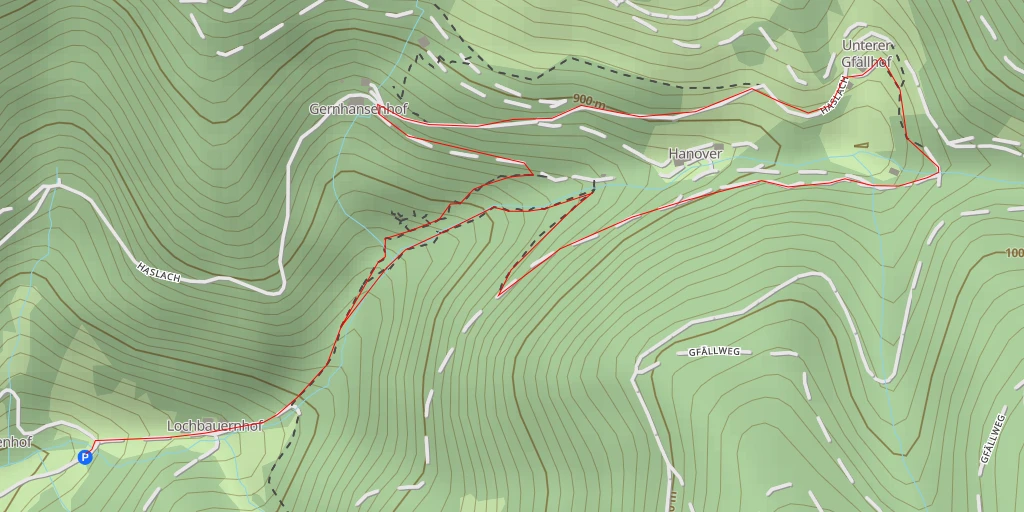 Map of the trail for Haslach