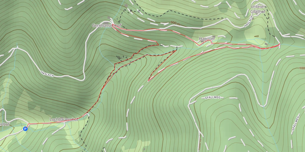 Map of the trail for Gfällweg - Gfällweg